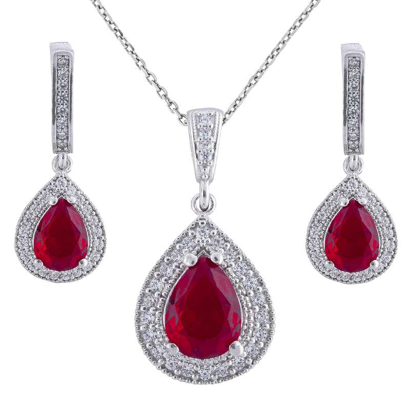 نیم ست نقره زنانه مدل AVN-N67