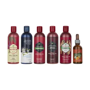 شامپو تقویت کننده مو مانرو مدل Extra it Organic حجم 320 میلی لیتر مجموعه 4 عددی به همراه ماسک و سرم مو