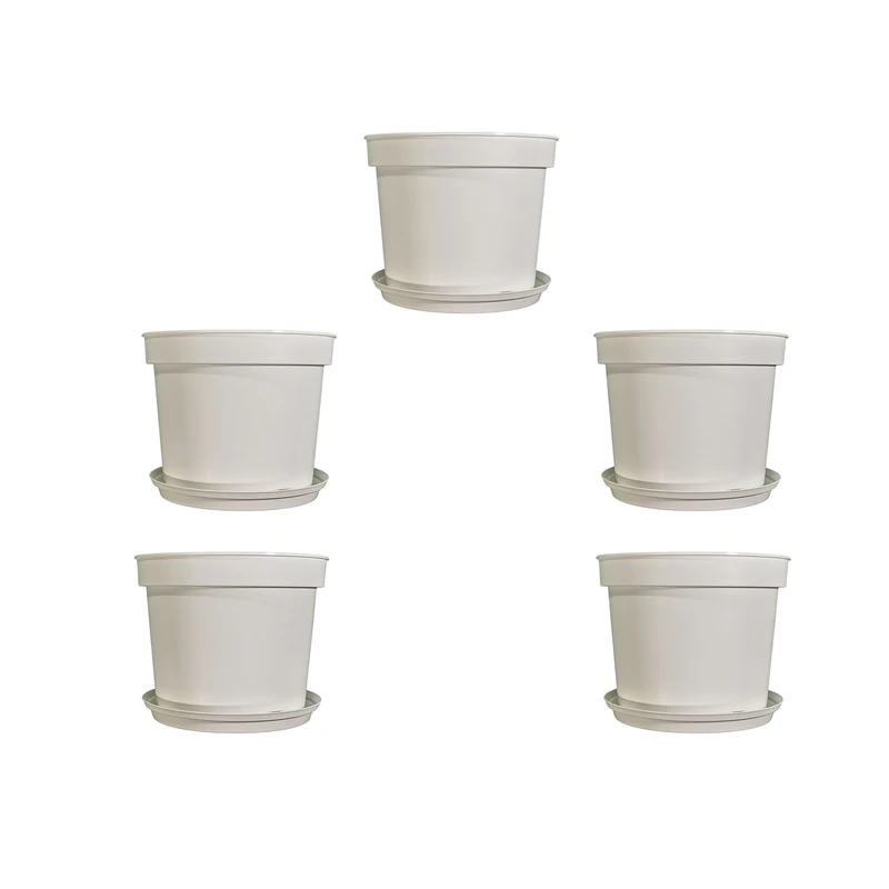 گلدان و زیرگلدانی پاچیرا مدل a23w سایز ۲۳ سانتی‌متر مجموعه ۵ عددی