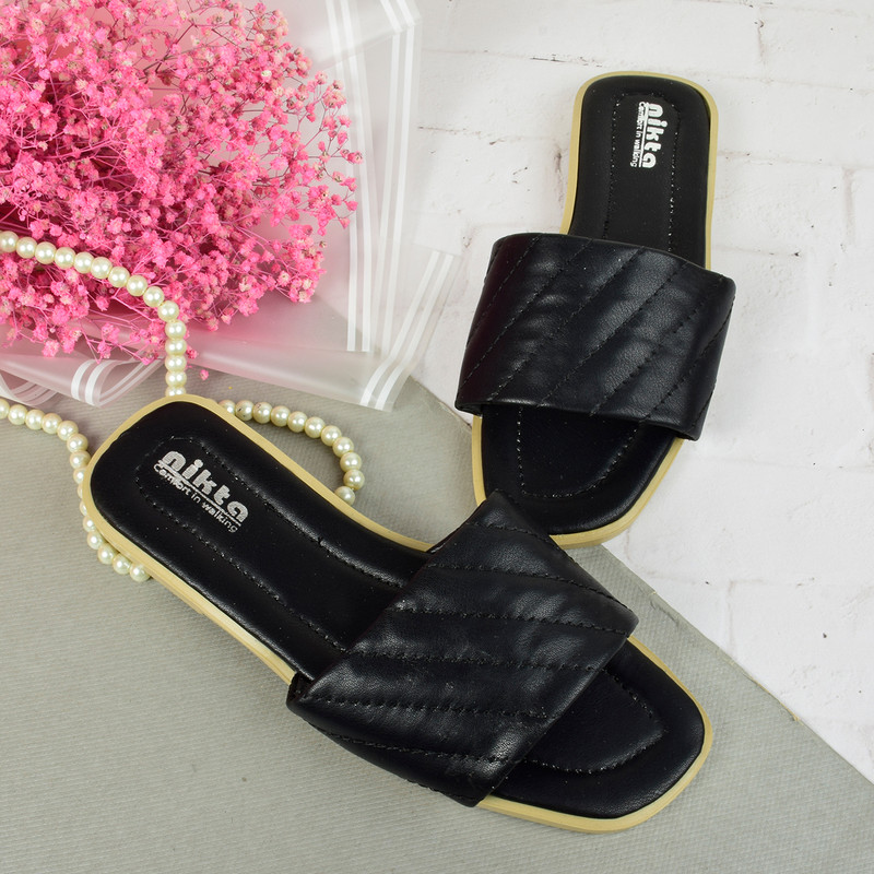 صندل زنانه نیکتا مدل استیچنگ BK.4055