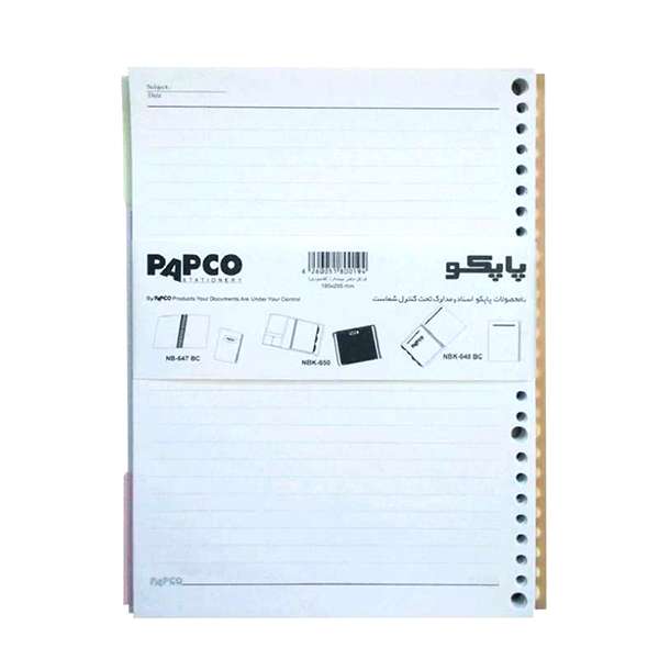 کاغذ کلاسور پاپکو مدل 636 بسته 100 عددی