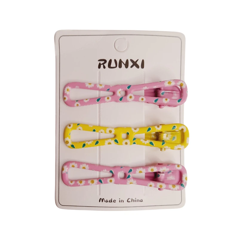 گیره مو دخترانه مدل انبری طرح بی نهایت بسته 3 عددی