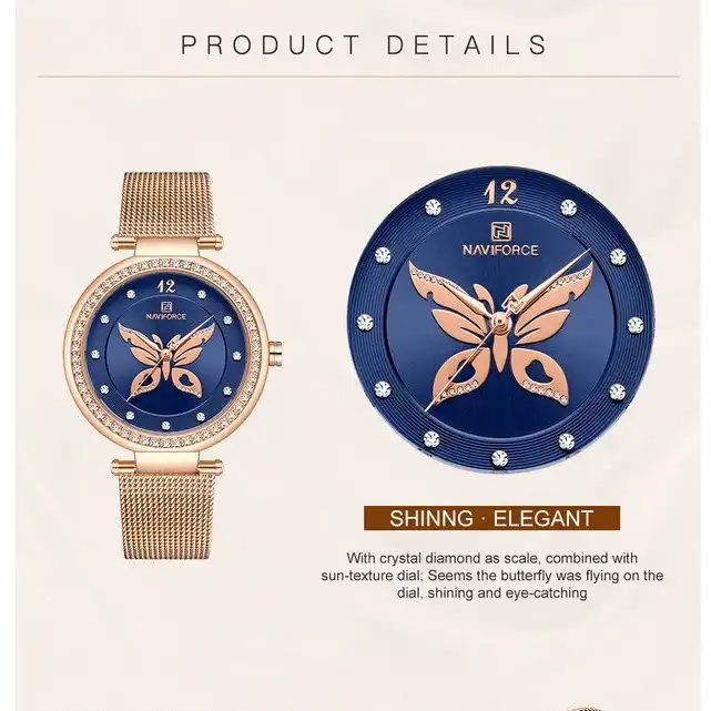 ساعت مچی عقربه ای زنانه نیوی فورس مدل NF5018L