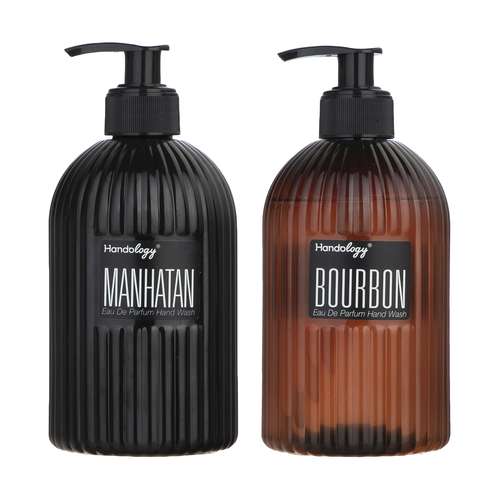 مایع دستشویی هندولوژی مدل bourbon-manhatan حجم 470 میلی لیتر مجموعه دو عددی