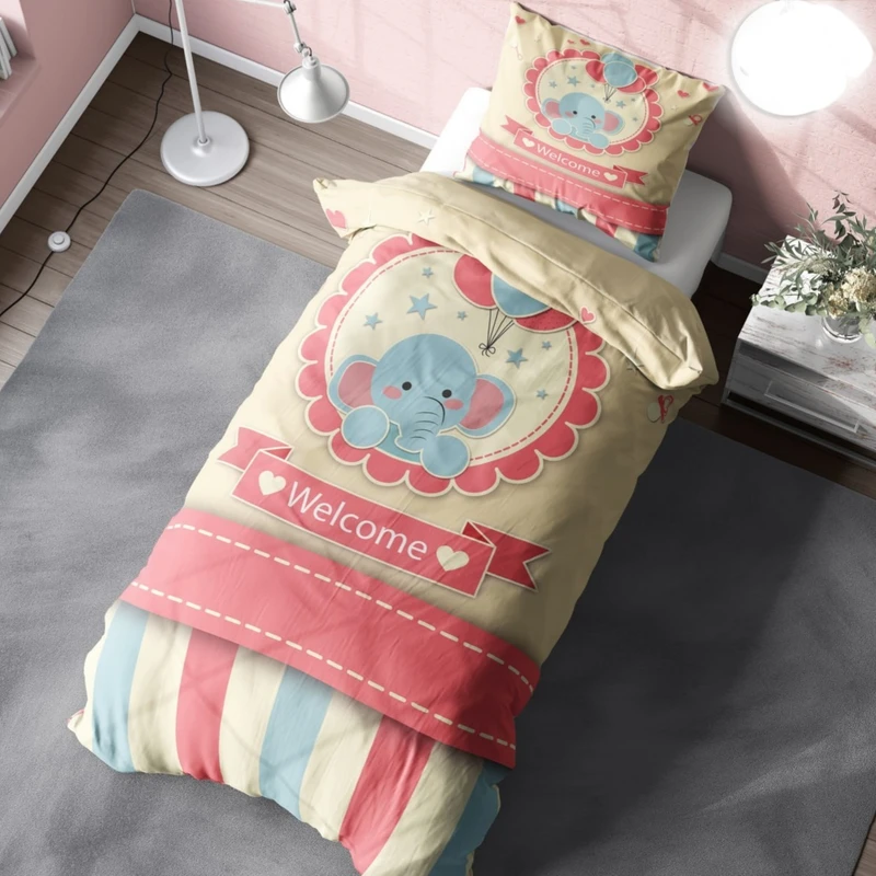 سرویس خواب 1 نفر 4 تکه مدل فیل کوچولو کد 1060