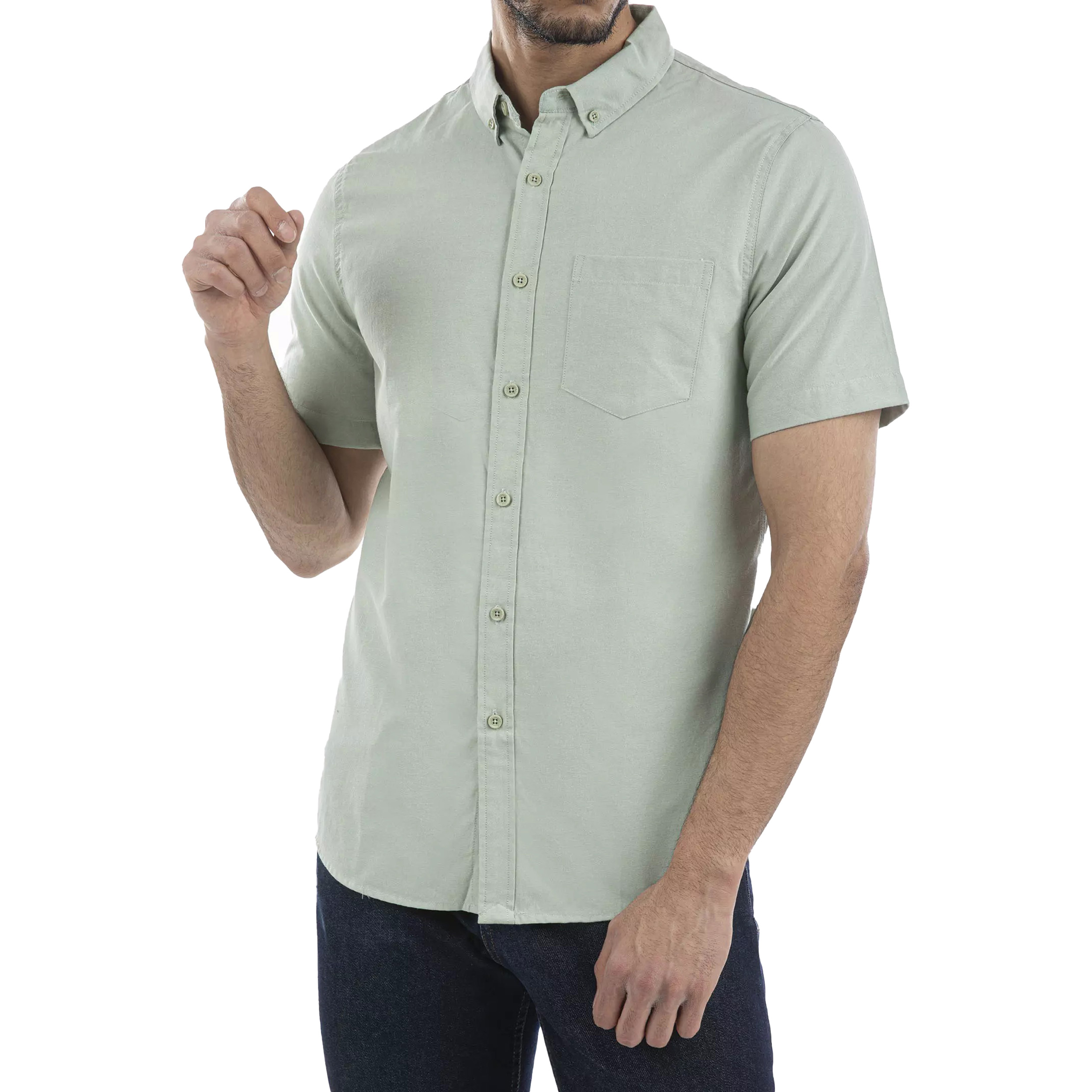 نکته خرید - قیمت روز پیراهن آستین کوتاه مردانه جوتی جینز مدل بیسیک کد 3030119 رنگ سبز سدری خرید