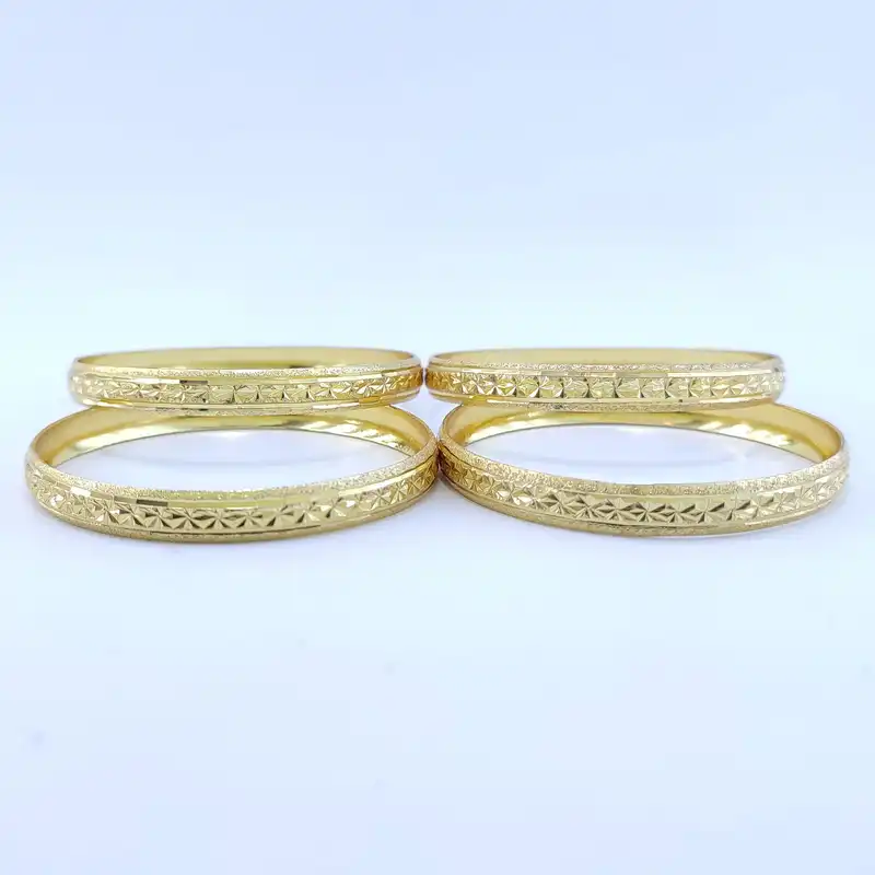 النگو زنانه مدل طلا روس VGDL021-2 بسته 4 عددی