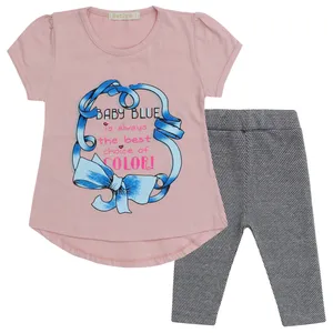 ست تی شرت و شلوارک دخترانه طرح Baby رنگ صورتی