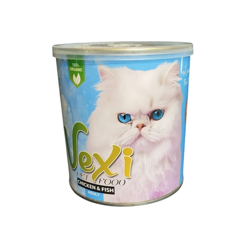 کنسرو غذای گربه وکسی مدل ‌پته مرغ و ماهی وزن 800 گرم