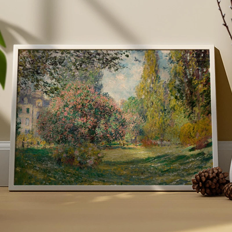  تابلو الین هوم طرح کلود مونه مدل مخمل کد 4011278