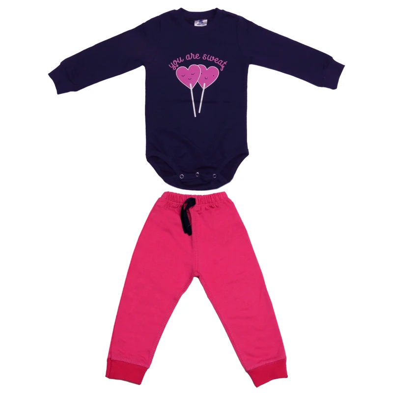 ست بادی و شلوار دخترانه مدل آبنبات