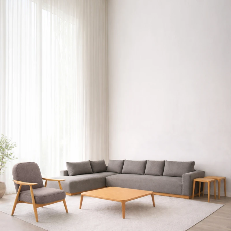 مبل ال هشت نفره رست مدل الیین پولکا و مارون کد 16