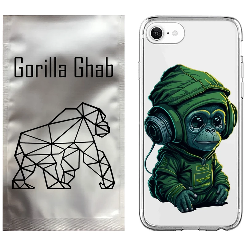 کاور گوریلا قاب مدل CLG کد 45 طرح میمون سبز مناسب برای گوشی موبایل اپل iPhone 7 / 8 / SE 2022