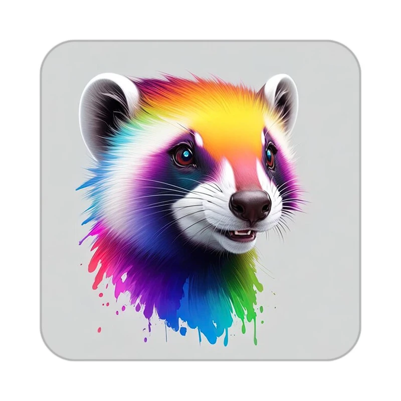 زیر لیوانی کاکتی طرح حیوانات رنگی مدل mp26956