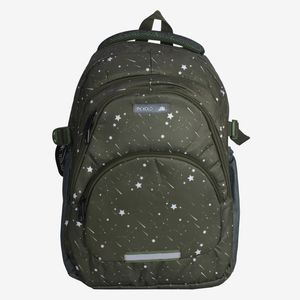 کوله پشتی مدرسه طرح دار مدل زیتونی white stars