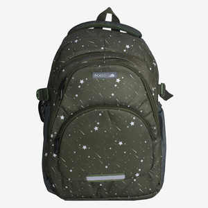 کوله پشتی مدرسه طرح دار مدل زیتونی white stars
