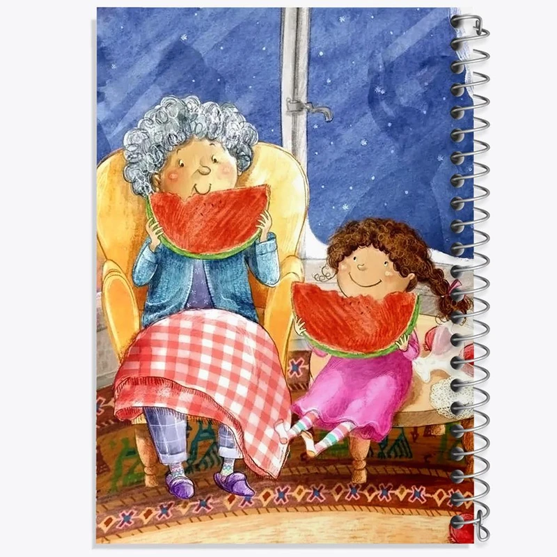 دفتر ژورنال نویسی 50 برگ خندالو مدل نقطه ای طرح شب یلدا کد 20413