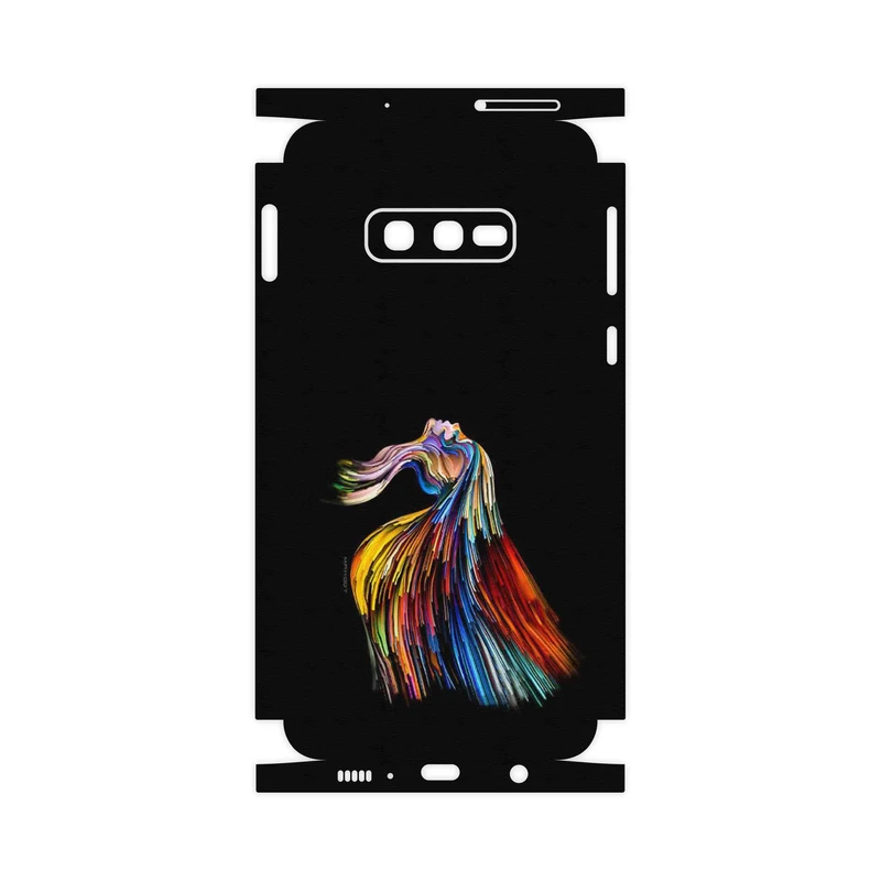 برچسب پوششی ماهوت مدل Rainbow Hair Digital Art-FullSkin مناسب برای گوشی موبایل سامسونگ Galaxy S10e