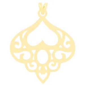 آویز گردنبند طلا 18 عیار زنانه الن نار مدل 3377 نقش اسليمي