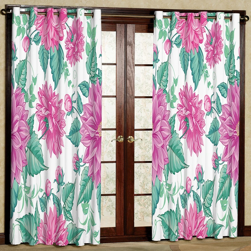 پرده مدل گل مخمل پانچی کد 2074 سایز 200x140 سانتی متر