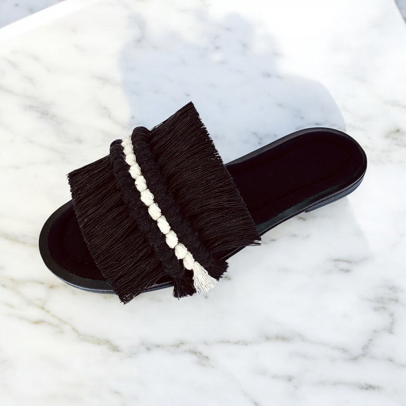 صندل زنانه مدل مکرومه