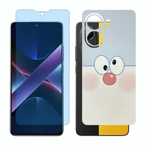 Glass Together model matte anti blue screen protector suitable for Xiaomi Poco X7 Pro mobile phone with back cover sticker