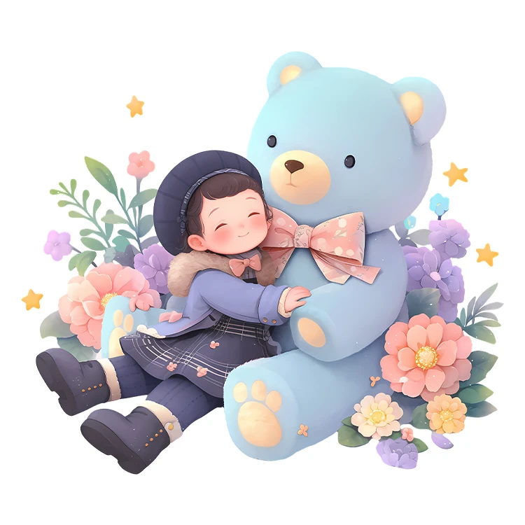 استیکر پارچه و لباس پاد آفرین مدل کارتونی بچگانه کیوت بامزه کد S5880