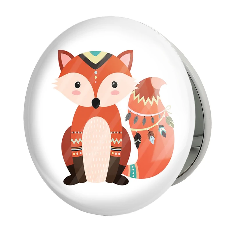 آینه جیبی خندالو طرح روباه مدل تاشو کد 5051 