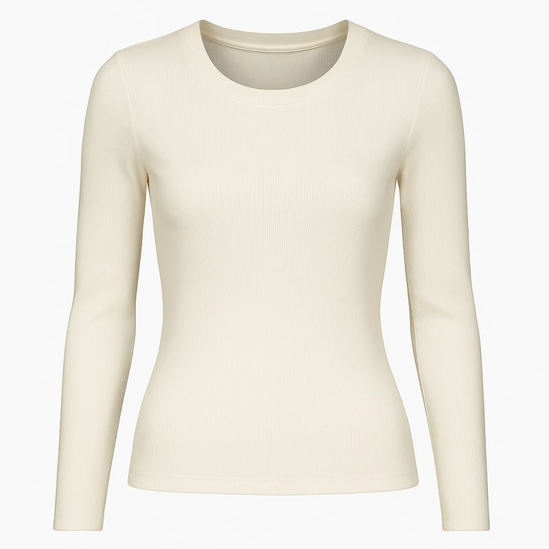 بلوز آستین بلند یقه گرد زنانه مدل راه راه