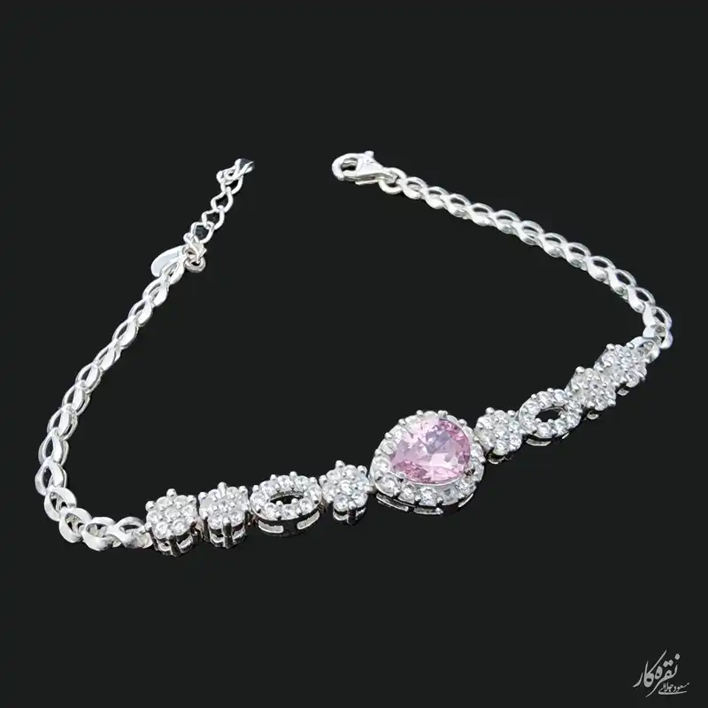 دستبند نقره زنانه مسعود جلالی نقره کار مدل 30674