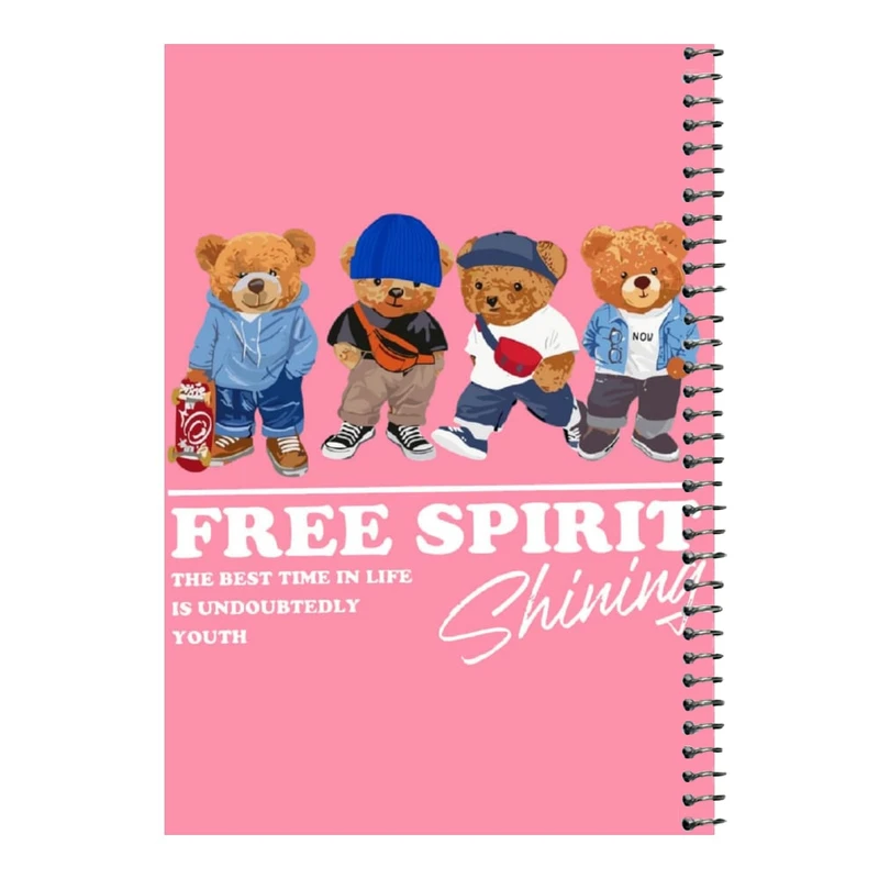 دفتر مشق 80 برگ اس جی مدل خرس های شیک پوش    