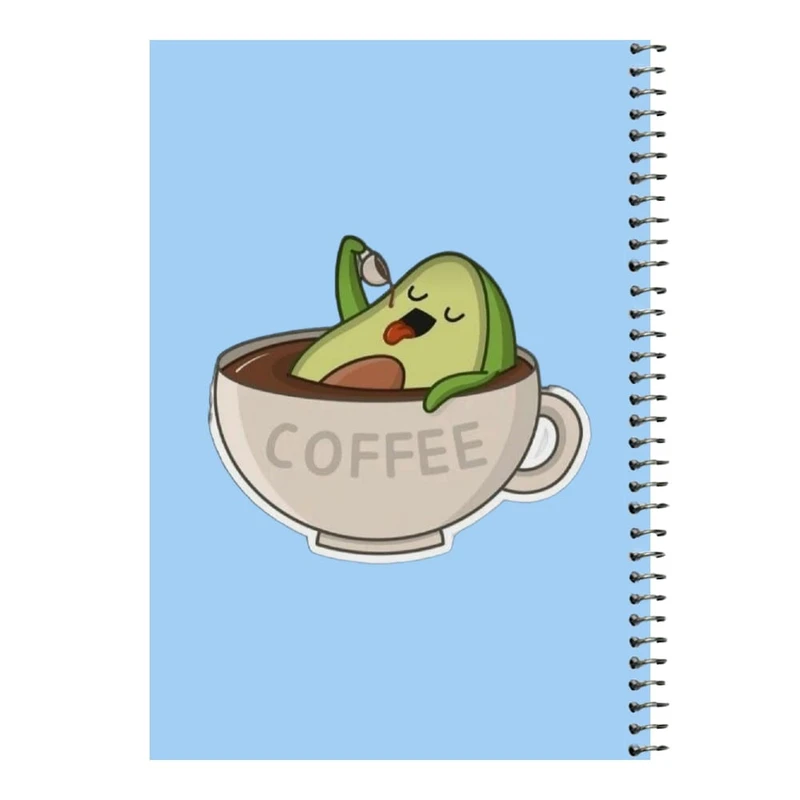 دفتر مشق 80 برگ اس جی مدل آووکادو و قهوه   
