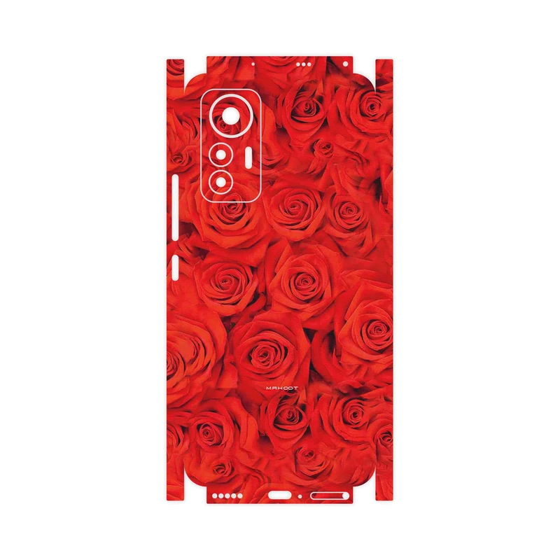 برچسب پوششی ماهوت مدل Red_Flower-FullSkin مناسب برای گوشی موبایل شیائومی 12 Lite