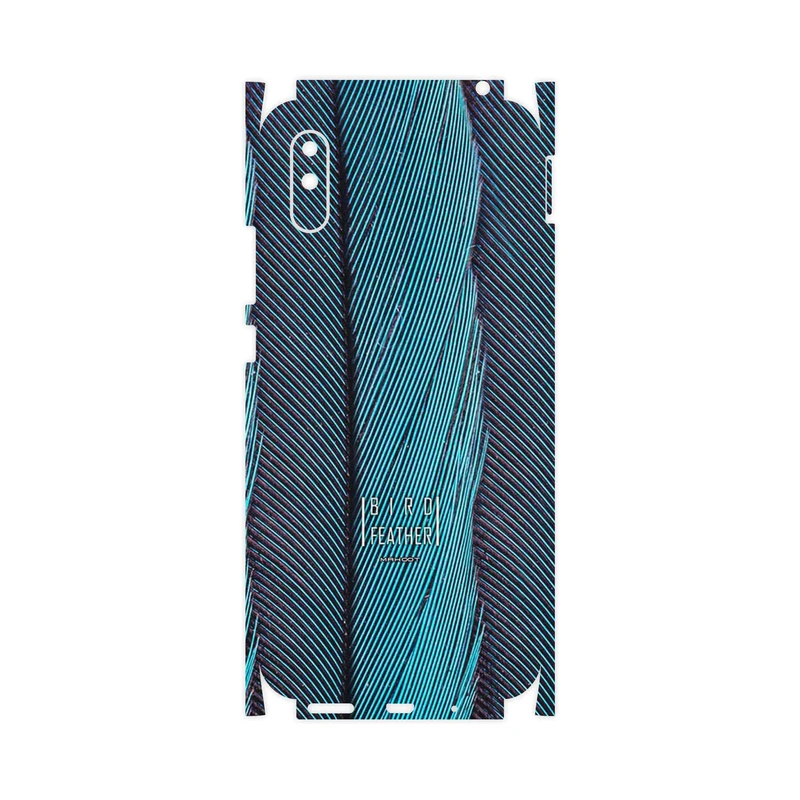 برچسب پوششی ماهوت مدل Turquoise feathers-FullSkin مناسب برای گوشی موبایل شیائومی Redmi 9A