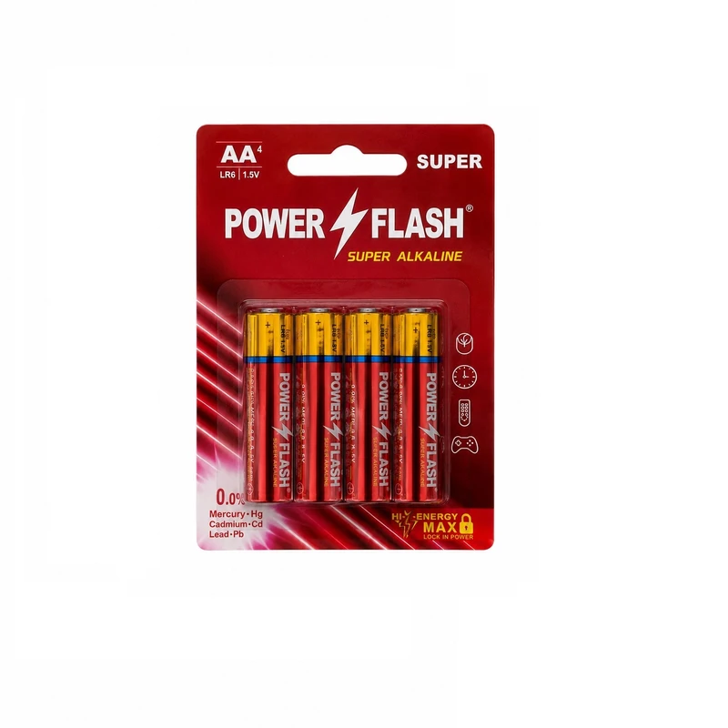 باتری قلمی مدل SUPER  ALKALINE AA بسته ۴ عددی