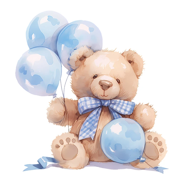 استیکر پارچه و لباس پاد آفرین مدل کارتونی خرس تدی کد S5795