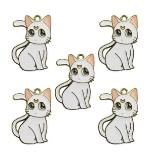 آویز گردنبند دخترانه مدل گربه ملوس کد 43 بسته 5 عددی