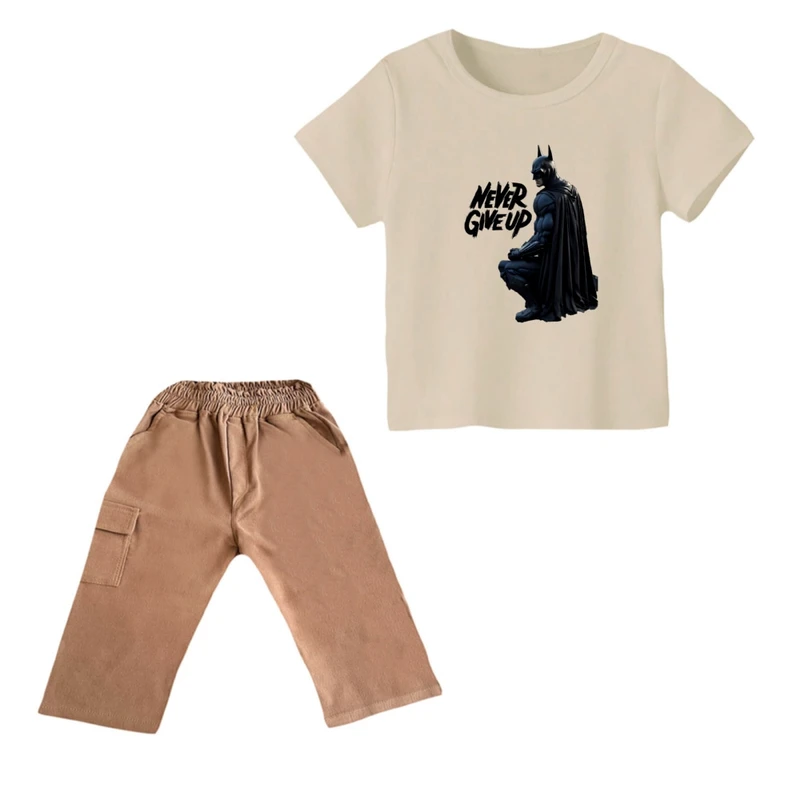 ست تی شرت و شلوارک پسرانه مدل بتمن کد ۳۱