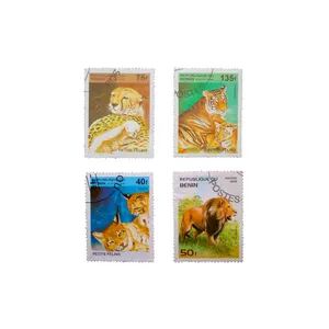 تمبر یادگاری طرح حیوانات مدل گربه سانان کد ani-900 مجموعه 4 عددی