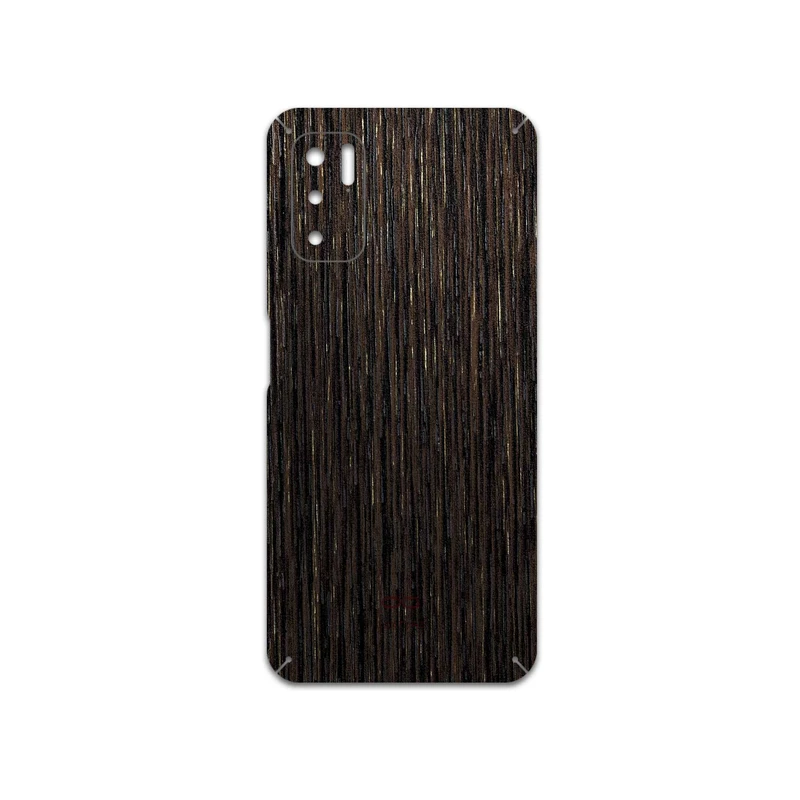 برچسب پوششی ماهوت مدل Dark-Gold-Stripes-Wood مناسب برای گوشی موبایل شیائومی Redmi Note 10 5G
