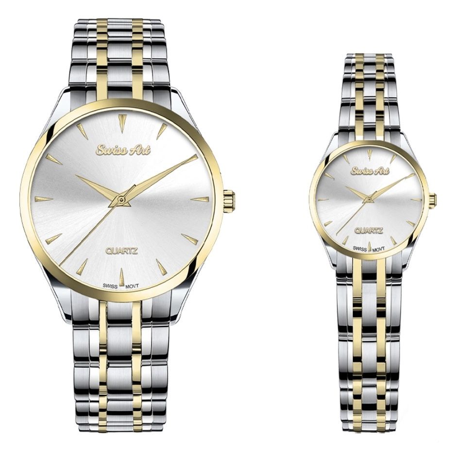 ست ساعت مچی عقربه‌ای کوارتز زنانه و مردانه سوئیس آرت مدل MR920WATCH170-171G.L