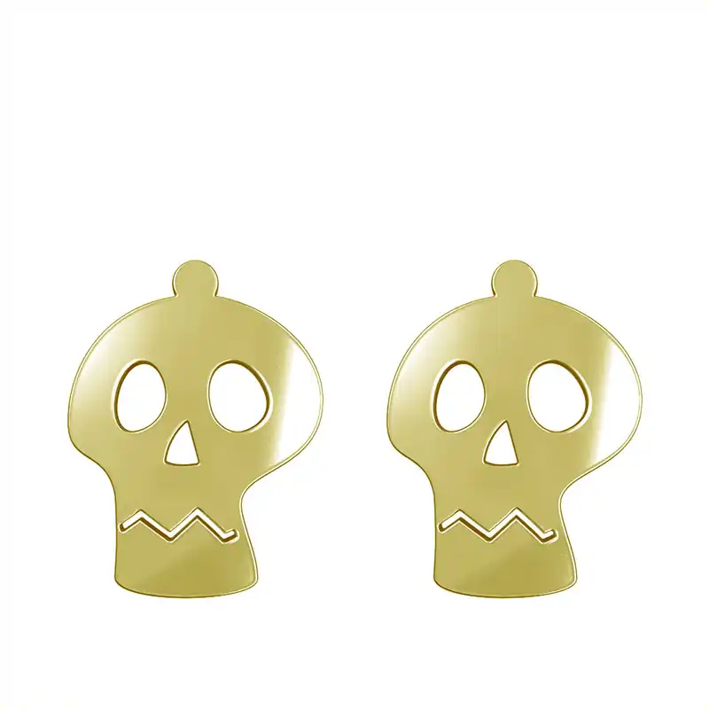 گوشواره طلا 18 عیار زنانه مدوپد مدل جمجمه کد GA1-15706