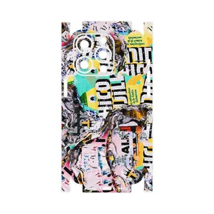 MAHOOT Collage of Teared Paper-FullSkin Cover Sticker for Apple iPhone 14 Pro