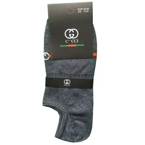 جوراب ورزشی مردانه مدل زیر قوزکی کد GU-KH543 رنگ خاکستری