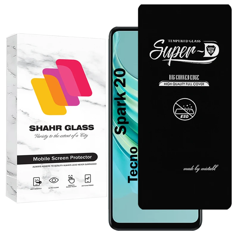 محافظ صفحه نمایش شهر گلس مدل SUPERDNSH مناسب برای گوشی موبایل تکنو Tecno Spark 20