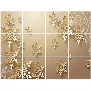 تایل سقفی طرح گل سه بعدی کد 3D1742-12 سایز 60x60 سانتی متر مجموعه 12عددی