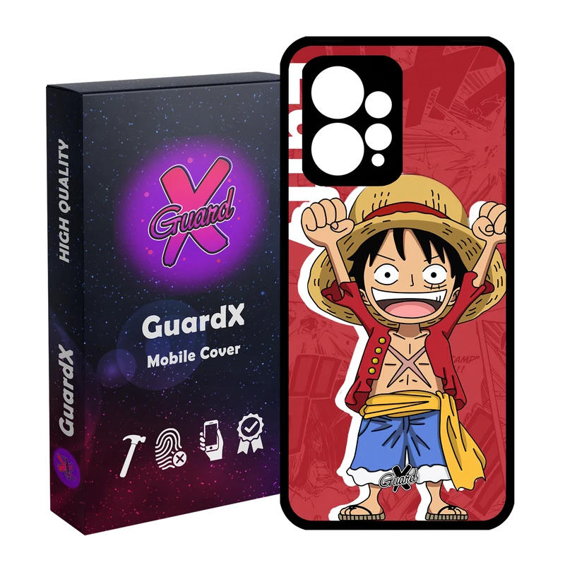 کاور گارد ایکس طرح One Piece Luffy Anime مدل Glass10470 مناسب برای گوشی موبایل شیائومی Redmi Note 12 4G