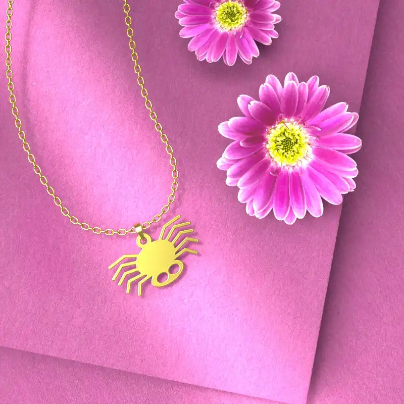 گردنبند طلا 18 عیار زنانه مدوپد مدل هالووین کد G3-1-1126