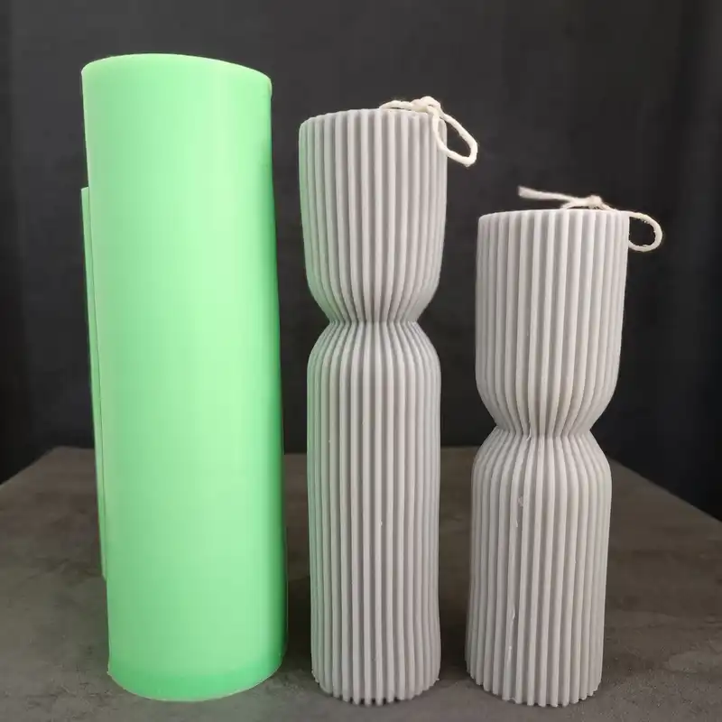 قالب شمع مدل سیلیکونی استوانه شیاردار