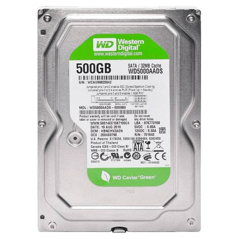 هارد دیسک اینترنال وسترن دیجیتال مدل WD-AV-GP WD5000DB ظرفیت 500 گیگابایت